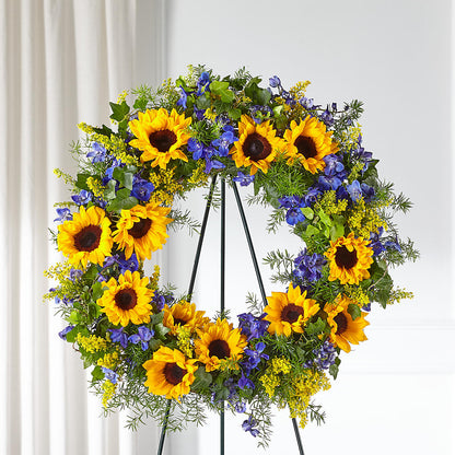 Bright Rays Wreath –  Acme Floral #0014, Akron OH