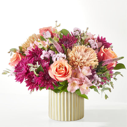 Berry Cobbler Bouquet with Ivory Vase –  Acme Floral #0014, Akron OH