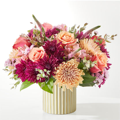 Berry Cobbler Bouquet with Ivory Vase –  Acme Floral #0014, Akron OH