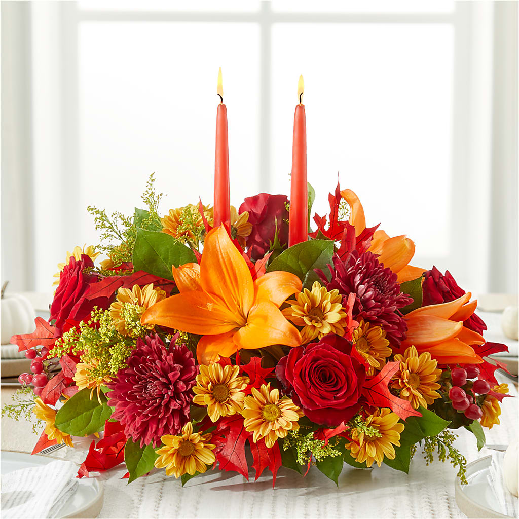 Autumn's Embrace Centerpiece –  Acme Floral #0014, Akron OH