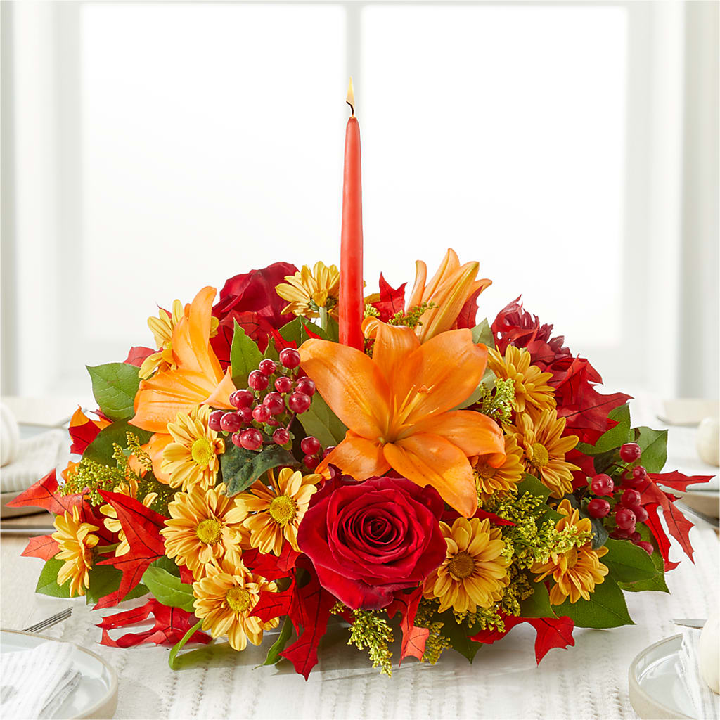 Autumn's Embrace Centerpiece –  Acme Floral #0014, Akron OH