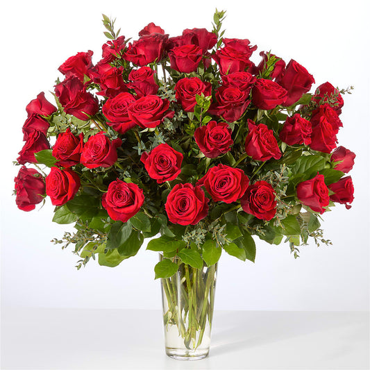 Forever Yours Fifty Stem Red Rose Bouquet –  Acme Floral #0014, Akron OH